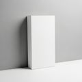 Minimalist white box against gray background Royalty Free Stock Photo