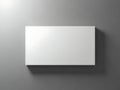 Minimalist white box against gray background Royalty Free Stock Photo