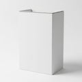Minimalist white box with a curved edge and a subtle shadow on a plain background Royalty Free Stock Photo