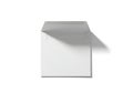 Minimalist white box with dramatic shadow on white background Royalty Free Stock Photo