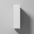 Minimalist white box on gray background Royalty Free Stock Photo