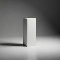 Minimalist white box on gray background Royalty Free Stock Photo