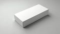 Minimalist white box mockup on gray background. Clean design suitable for product packaging e-commerce visuals. Versatile Royalty Free Stock Photo