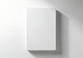Minimalist white box mockup with soft shadow on white background Royalty Free Stock Photo