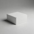 Minimalist white box on plain background Royalty Free Stock Photo
