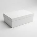 Minimalist white box on plain background isolated on transparent background Royalty Free Stock Photo