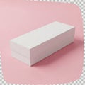 Minimalist white box on soft pink background Royalty Free Stock Photo