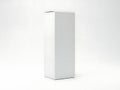 Minimalist white box standing alone against plain background Royalty Free Stock Photo