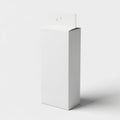 Minimalist white box standing alone on a plain background Royalty Free Stock Photo