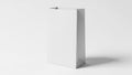 Minimalist white box with a subtle shadow and directional arrow on top edge Royalty Free Stock Photo