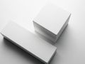 Minimalist white boxes on a plain surface Royalty Free Stock Photo