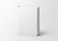 Minimalist white cardboard box with flap opened on a plain background Royalty Free Stock Photo