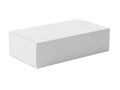 Minimalist white cardboard box on a plain background Royalty Free Stock Photo
