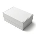 Minimalist white cardboard box on a plain background Royalty Free Stock Photo