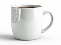 Minimalist White Ceramic Mug For Morning Coffee Or Tea Routine Royalty Free Stock Photo