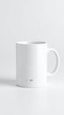 Minimalist White Ceramic Mug on a Plain White Background Studio Shot Royalty Free Stock Photo
