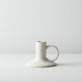 A minimalist white ceramic object with a cylindrical shape and a round base, Royalty Free Stock Photo