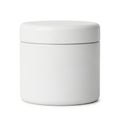 Minimalist white ceramic storage jar with lid Royalty Free Stock Photo