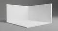 Minimalist White Corner Stage 3D Render for Product Display Royalty Free Stock Photo