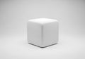 Minimalist white cube on plain background isolated on white background Royalty Free Stock Photo