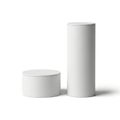 Minimalist white cylinders Royalty Free Stock Photo