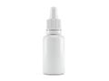 Minimalist white dropper bottle on white background Royalty Free Stock Photo