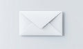 Minimalist white envelope on light background, symbolizing communication, correspondence, and mail delivery Royalty Free Stock Photo