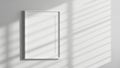 Minimalist white frame with diagonal light and shadow patterns Royalty Free Stock Photo