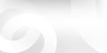 Minimalist white grey gradient abstract background with overlapping circle shapes Royalty Free Stock Photo