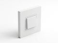Minimalist white light switch on plain background Royalty Free Stock Photo