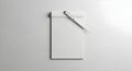 Minimalist white notepad and pen on a clean gray background Royalty Free Stock Photo