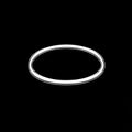 Minimalist white oval on black background capturing simplicity and elegance Royalty Free Stock Photo