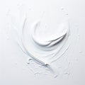 Minimalist White Paint With Fluid Gestures And Sculpted Dripping Technique