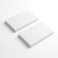 Minimalist white paper blocks on plain background Royalty Free Stock Photo