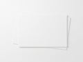 Minimalist white paper stack on clean surface Royalty Free Stock Photo