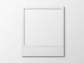 Minimalist white polaroid frame against plain background Royalty Free Stock Photo