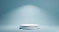 Minimalist White Product Display Podium with Spotlight Royalty Free Stock Photo