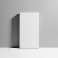Minimalist white rectangle against gray background Royalty Free Stock Photo