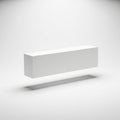 Minimalist white rectangular block casting a soft shadow on a light background Royalty Free Stock Photo