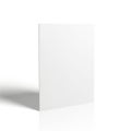 Minimalist white rectangular block casting subtle shadow on plain background Royalty Free Stock Photo