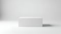 Minimalist White Rectangular Block on a Clean Studio Background Royalty Free Stock Photo