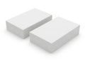Minimalist white rectangular blocks set against white background Royalty Free Stock Photo