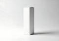 Minimalist white rectangular box on a white background Royalty Free Stock Photo