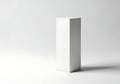 Minimalist white rectangular box on a white background with shadow Royalty Free Stock Photo