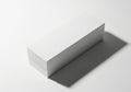 Minimalist white rectangular box casting a long shadow Royalty Free Stock Photo