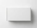 Minimalist white rectangular box with a clean and simple design on a gray background Royalty Free Stock Photo