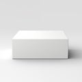 Minimalist White Rectangular Box For Packaging Or Display Isolated On Clean Background Royalty Free Stock Photo