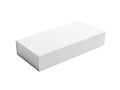 Minimalist white rectangular box on a plain background Royalty Free Stock Photo