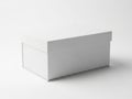 Minimalist white rectangular box on a plain background Royalty Free Stock Photo