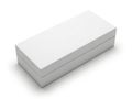 Minimalist white rectangular box on a plain background Royalty Free Stock Photo